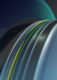 Abstract close up of smooth metallic and mesh surface