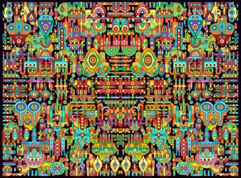 Multicolored psychedelic abstract