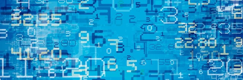 Abstract blue number pattern