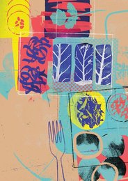 Healthy food collage