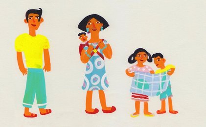 Portrait of family going on outing