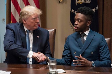 President Donald Trump Particiaptes in a Roundtable on Education in the Cabinet Room of the White House