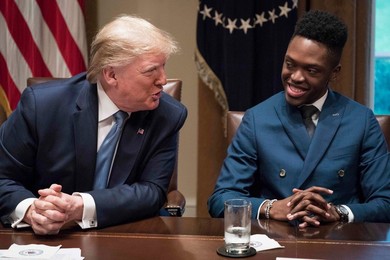 President Donald Trump Particiaptes in a Roundtable on Education in the Cabinet Room of the White House