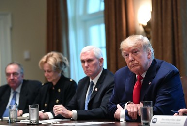 President Donald Trump Meets with Coronavirus Task Force at the White House