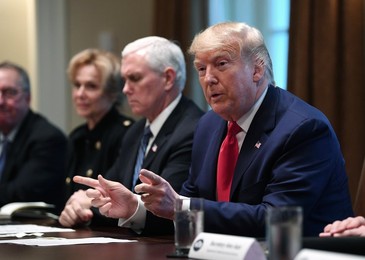 President Donald Trump Meets with Coronavirus Task Force at the White House
