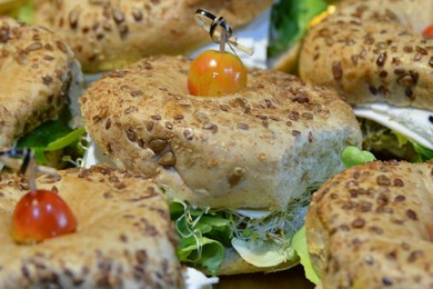 Bagel Sandwich with Ham