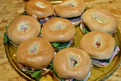 Bagel Sandwich with Ham