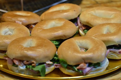 Bagel Sandwich with Ham