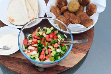 Traditional Israeli salad food