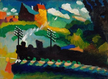 Railway near Murnau , 1909. Creator: Kandinsky, Wassily Vasilyevich (1866-1944).