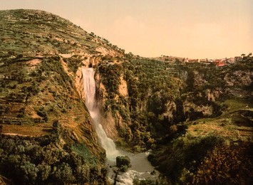 waterfall, water, cascade, nature, landscape, Tivoli, Italy, historical,