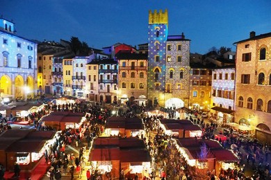 Italy, Arezzo, Christmas market