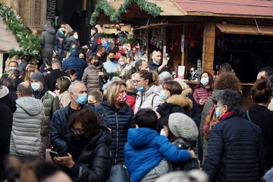 Italy, Arezzo, Christmas market