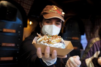Italy, Arezzo, Christmas market
