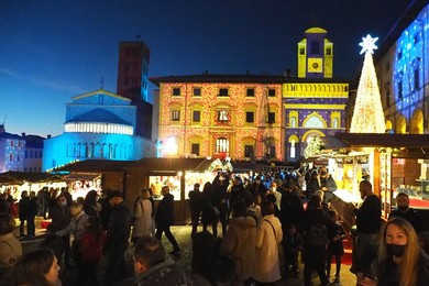 Italy, Arezzo, Christmas market