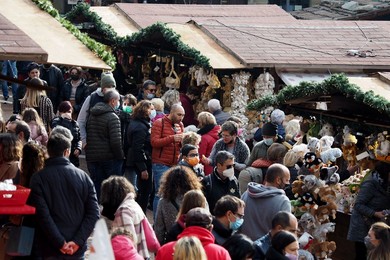 Italy, Arezzo, Christmas market