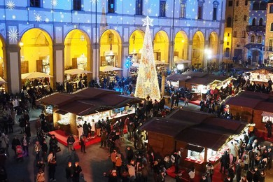 Italy, Arezzo, Christmas market