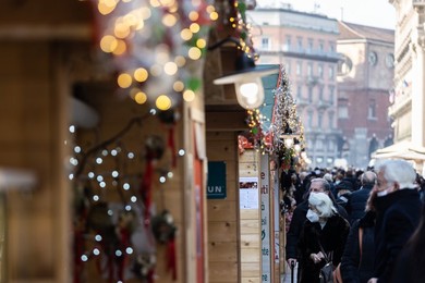 Christmas market in Milan, Italy