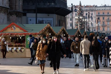 Christmas market in Milan, Italy