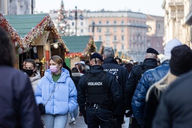 Christmas market in Milan, Italy