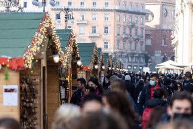 Christmas market in Milan, Italy