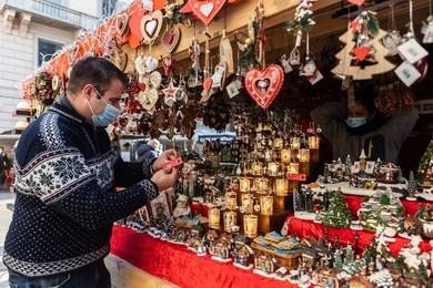 Christmas market in Milan, Italy