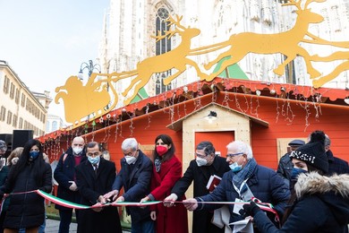 Christmas market in Milan, Italy