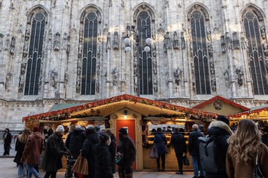 Christmas market in Milan, Italy