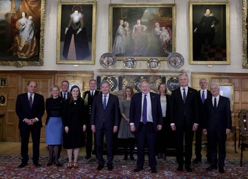 Prime Minister Boris Johnson Host Jef Leaders at Chequers