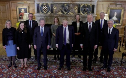 Prime Minister Boris Johnson Host Jef Leaders at Chequers