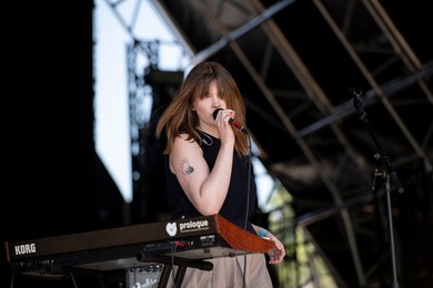 PVA performing live at Wide Awake Festival, Brockwell Park, London - 27th May 2022