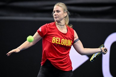 GLASGOW TENNIS FED CUP BELGIUM PREPARATIONS