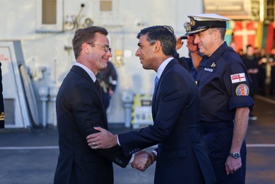 The Prime Minister on HMS Diamond
