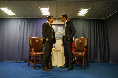 The Prime Minister on HMS Diamond
