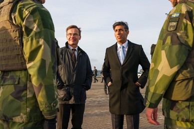 The Prime Minister on HMS Diamond