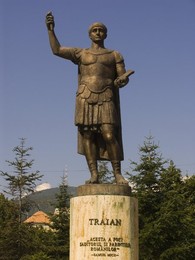 Europe. Romania. Transylvania. Devas. Monument To The Roman Emperor Trajan Europa. Romania. Transylvania. Deva. Monument to the Roman Emperor Trajan