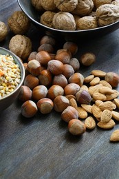 Walnuts, almonds, hazelnuts and cereal, Products rich in Vitamin E for a healthy diet, Italy, Europe