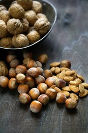 Walnuts, almonds and hazelnuts, Products rich in Vitamin E for a healthy diet, Italy, Europe