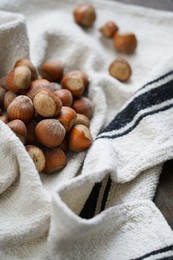 Hazelnuts, products rich in Vitamin E for a healthy diet, Italy, Europe