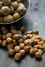 Walnuts, almonds and hazelnuts, Products rich in Vitamin E for a healthy diet, Italy, Europe