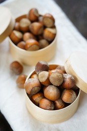 Hazelnuts, products rich in Vitamin E for a healthy diet, Italy, Europe