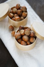 Hazelnuts, products rich in Vitamin E for a healthy diet, Italy, Europe