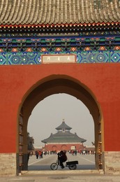 Park of the Temple of Heaven or the Temple of Prayer for a Good Harvest. China, Beijing