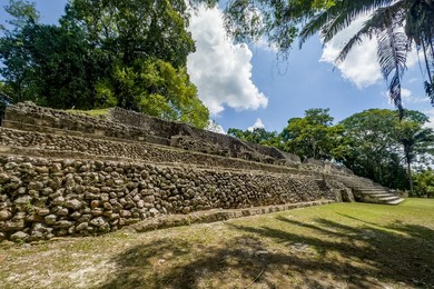 Structure A-13 in Plaza A-2 in the Xunantunich Archeological Reserve in Belize.