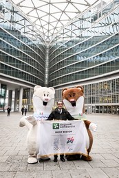 Mascots of Cortina 2026 Winter Olympics, Milano, Italy - 27 Feb 2024