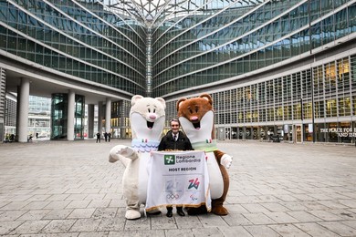 Mascots of Cortina 2026 Winter Olympics, Milano, Italy - 27 Feb 2024