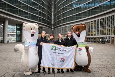 Mascots of Cortina 2026 Winter Olympics, Milano, Italy - 27 Feb 2024