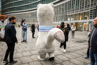 Mascots of Cortina 2026 Winter Olympics, Milano, Italy - 27 Feb 2024