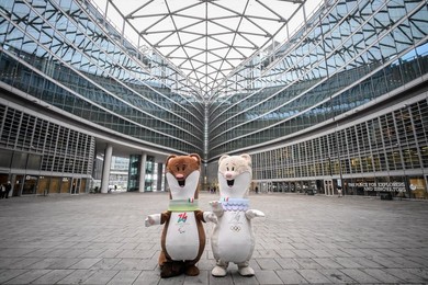 Mascots of Cortina 2026 Winter Olympics, Milano, Italy - 27 Feb 2024