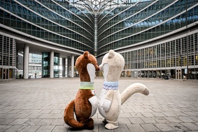 Mascots of Cortina 2026 Winter Olympics, Milano, Italy - 27 Feb 2024